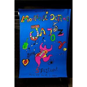 NIKI De SAINT PHALLE Montreux Jazz Festival 39 x 27.5 Serigraph 1984 Pop Art